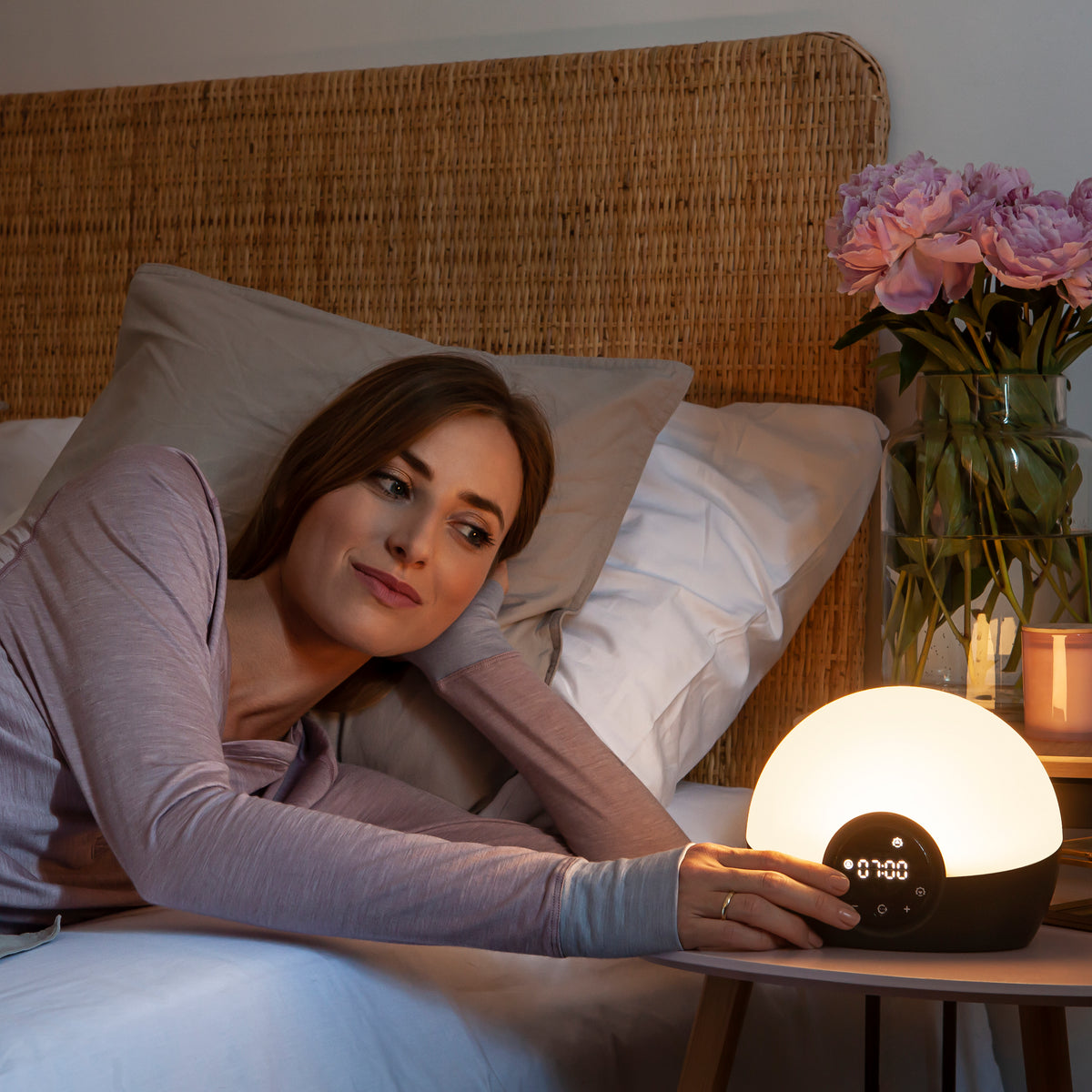 Lumie Glow 150 – avondomgeving wekker zetten
